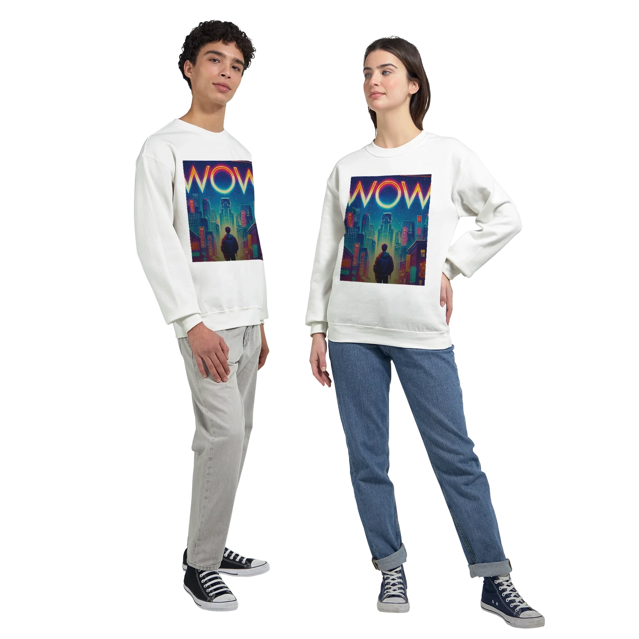 WOW Artist Blend Sweatshirt – Soft 50/50 Cotton-Polyester Design