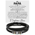 Bracciale Pelle Intrecciata Al Papà - Ti Vogliamo Bene.