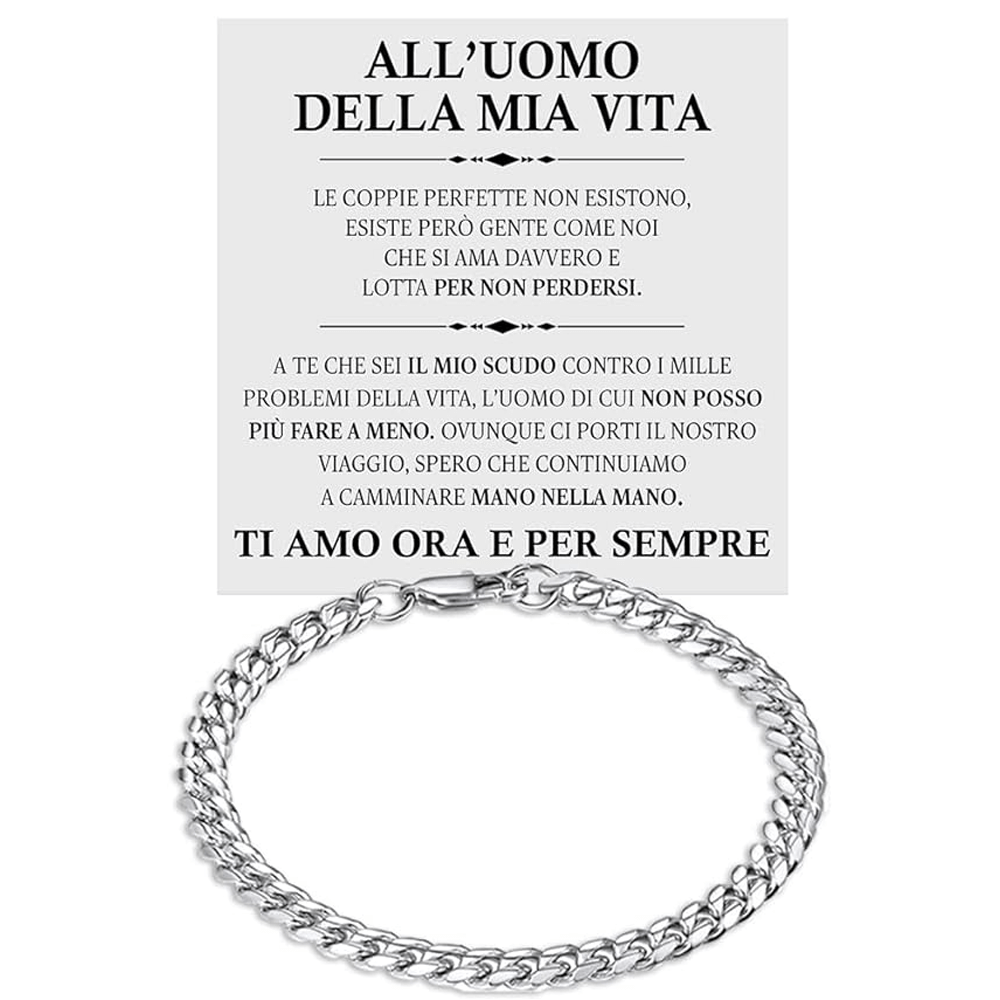 Bracciale Cubano All'uomo della Mia Vita.
