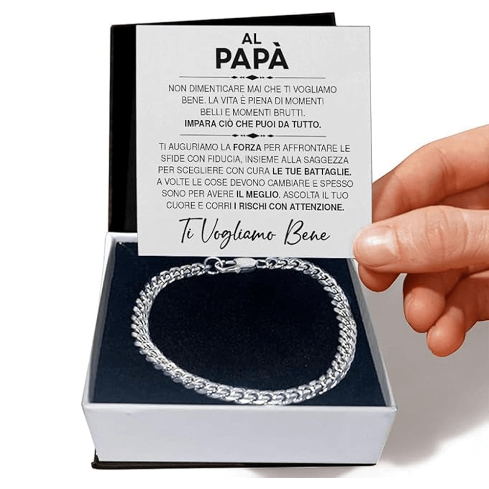 Bracciale Cubano Al Papà - Ti Vogliamo Bene.