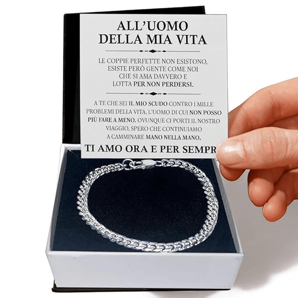 Bracciale Cubano All'uomo della Mia Vita.