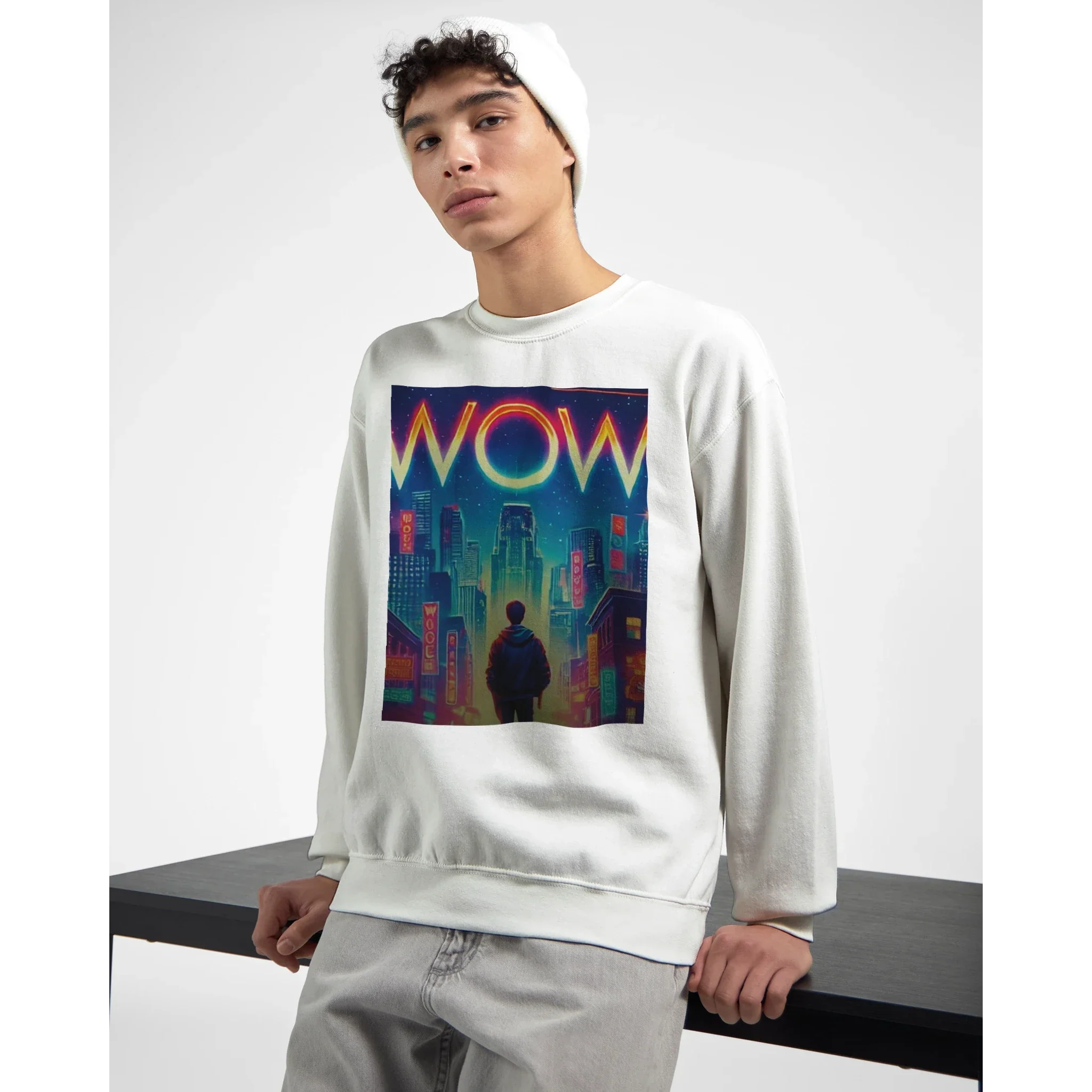 WOW Artist Blend Sweatshirt – Soft 50/50 Cotton-Polyester Design