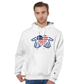 Felpa con cappuccio pullover unisex in poliestere riciclato | Champion S1051 Bianco