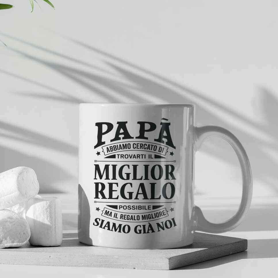 Tazza Papà abbiamo cercato di trovarti il miglior regalo - NOI