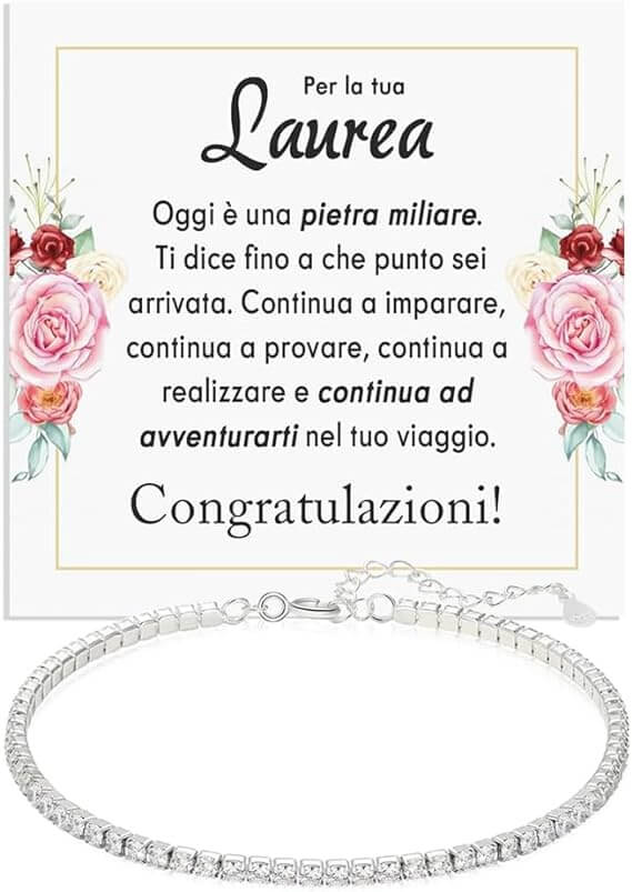 Bracciale Tennis in Argento Sterling 925 - Laurea