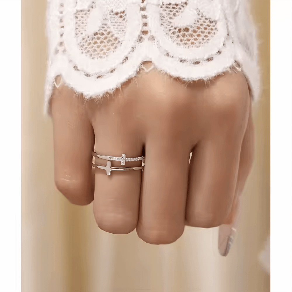 Anello da Donna in Argento Sterling 925 - Croce