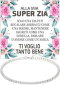 Bracciale Tennis in Argento Sterling 925 - Super Zia