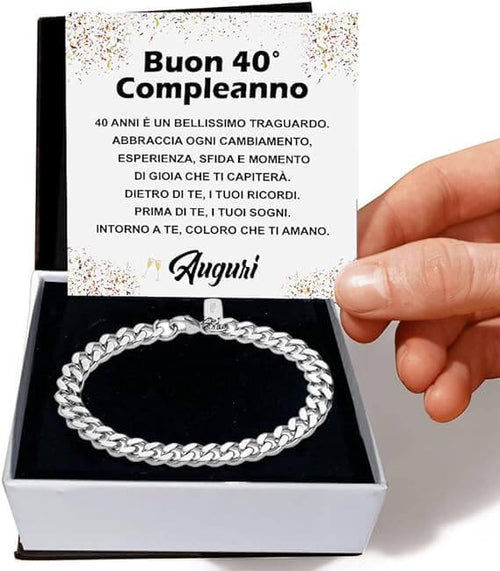 Bracciale Cubano Compleanno - 40 anni