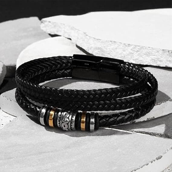 Bracciale Pelle Intrecciata di Alta Qualità