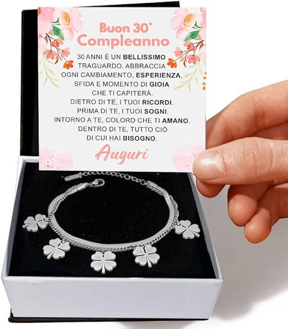 Bracciale Quadrifoglio Compleanno -  30 anni