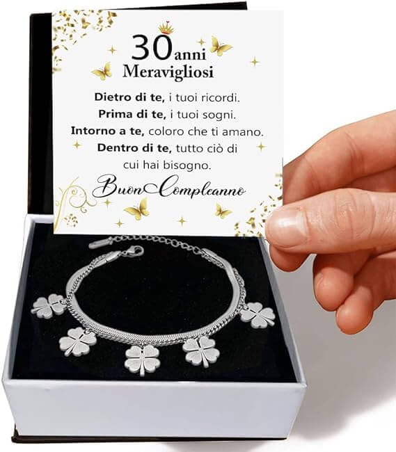 Bracciale Quadrifoglio Compleanno -  30 anni.