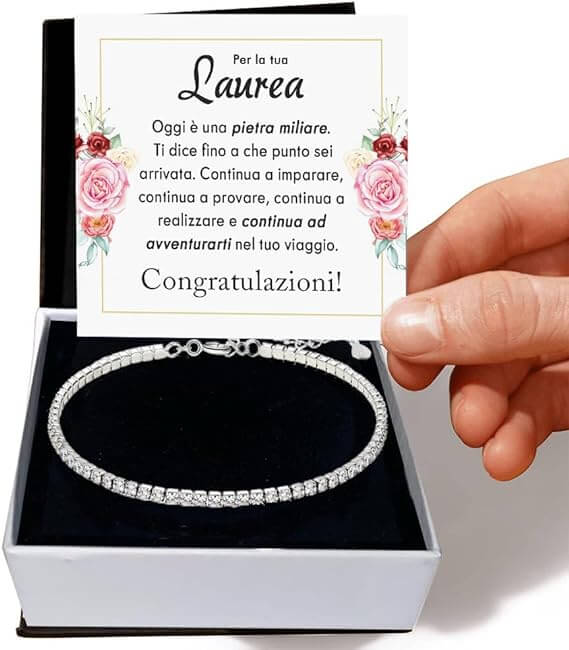 Bracciale Tennis in Argento Sterling 925 - Laurea