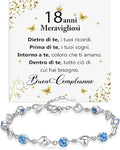 Bracciale Pietre Blu Compleanno - 18 anni.