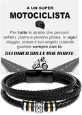 Bracciale Pelle Intrecciata - Motociclista