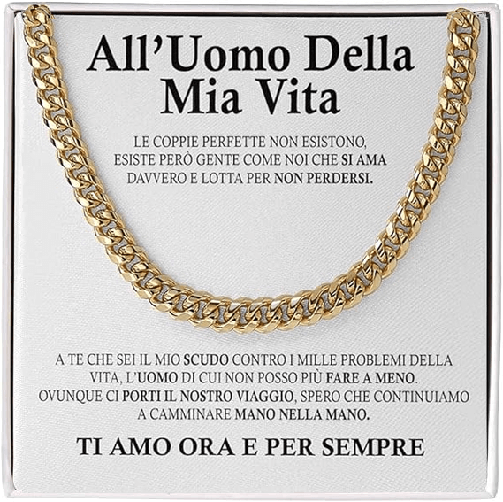 Collana da Uomo Oro - All'Uomo della Mia Vita.