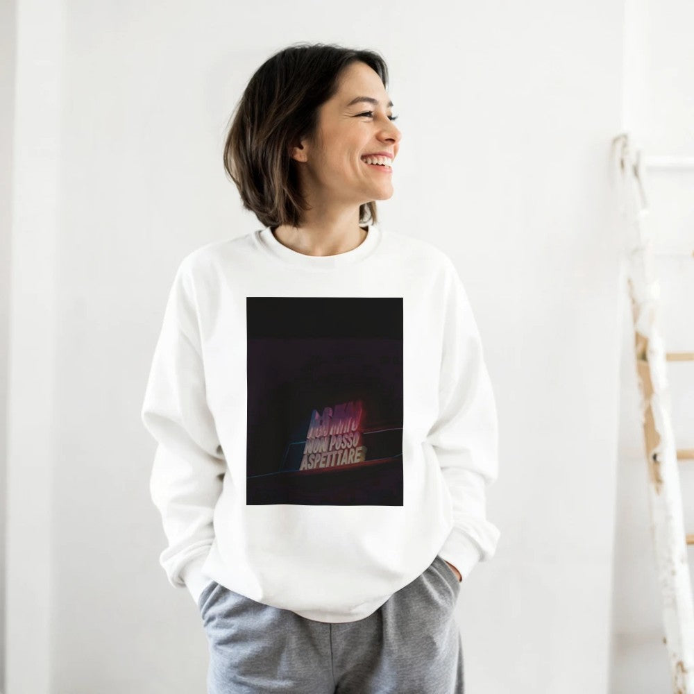 Official 'ORA NON POSSO ASPETTARE' Artist Sweatshirt – Premium Comfort Design