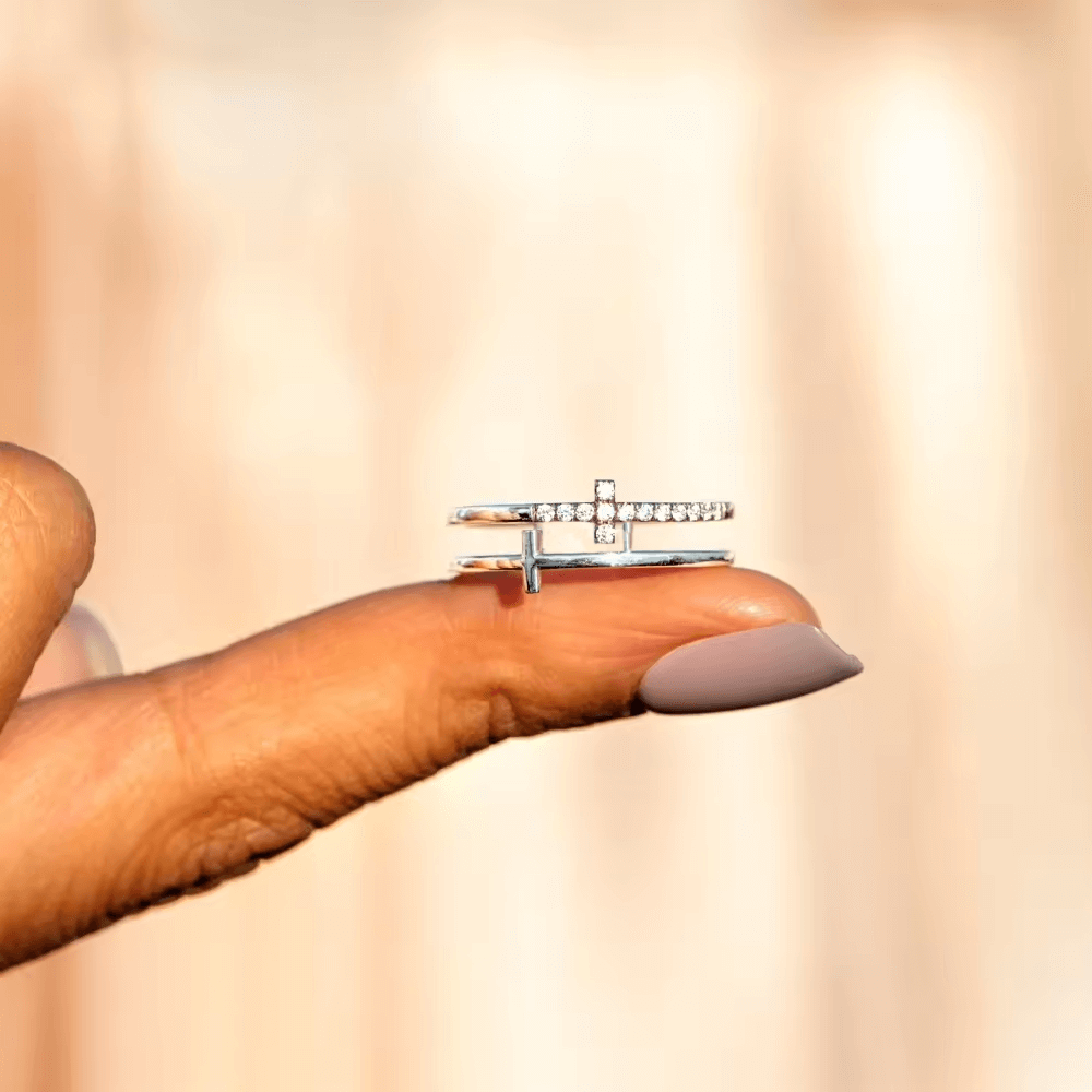 Anello da Donna in Argento Sterling 925 Per mia Nuora - Croce