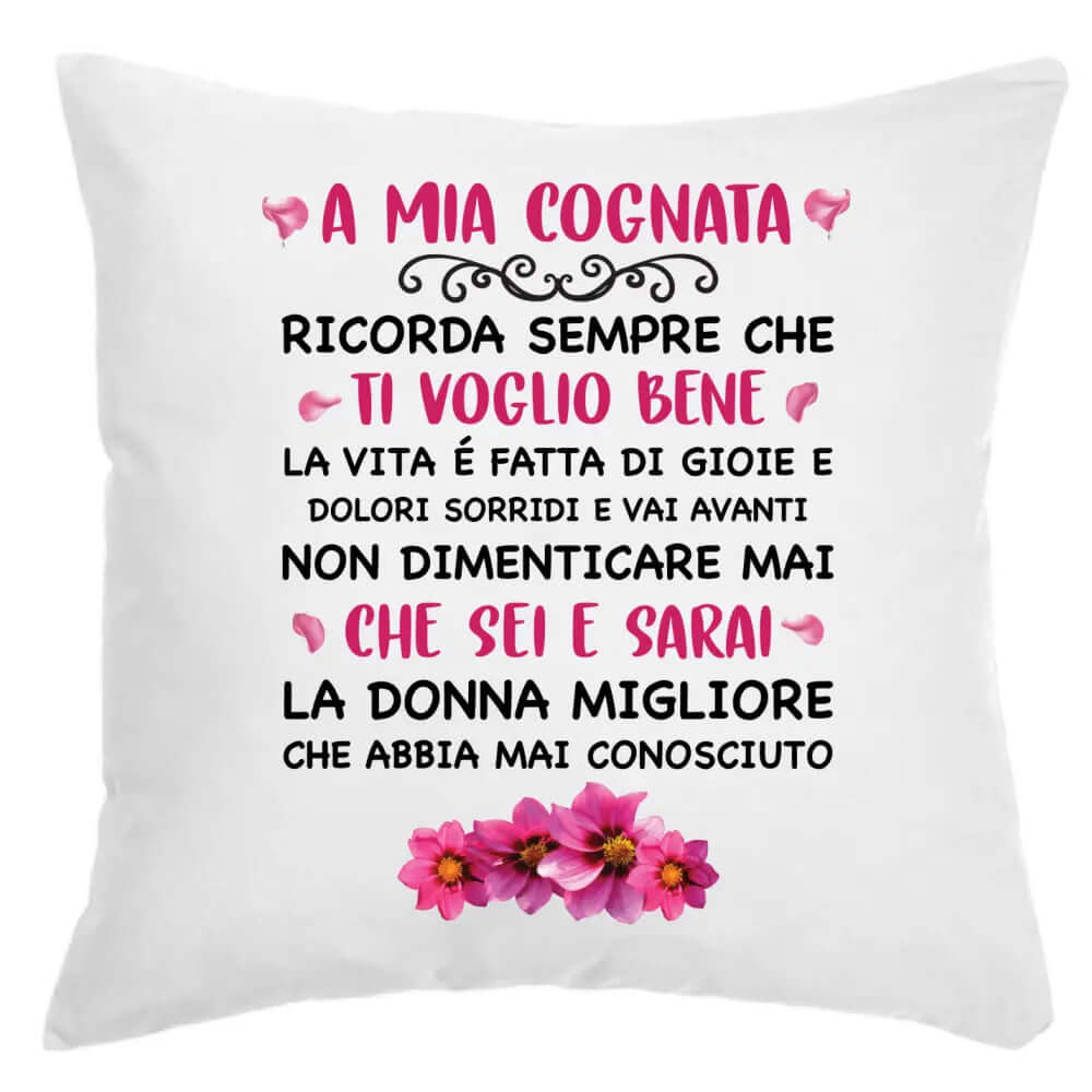 Cuscino A Mia Cognata Ti Voglio Bene
