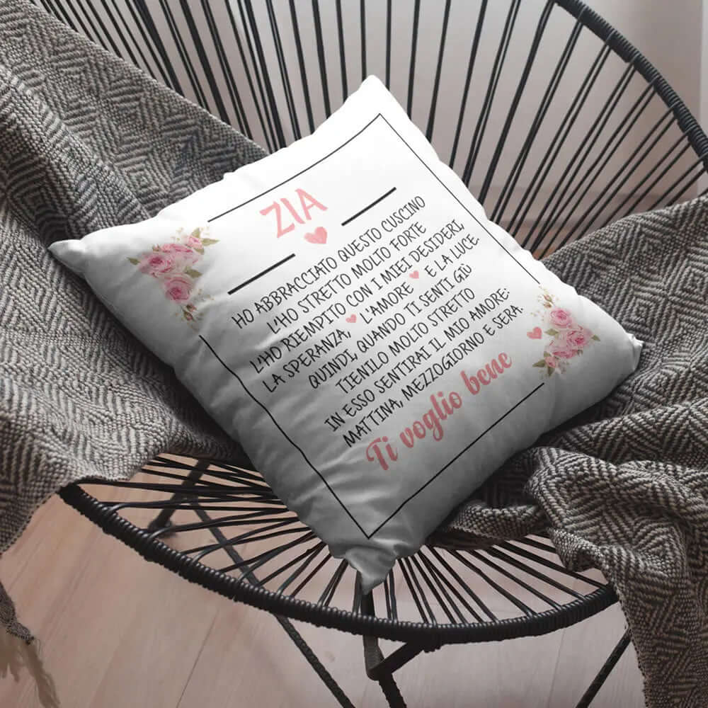 Cuscino Zia Ti Voglio Bene