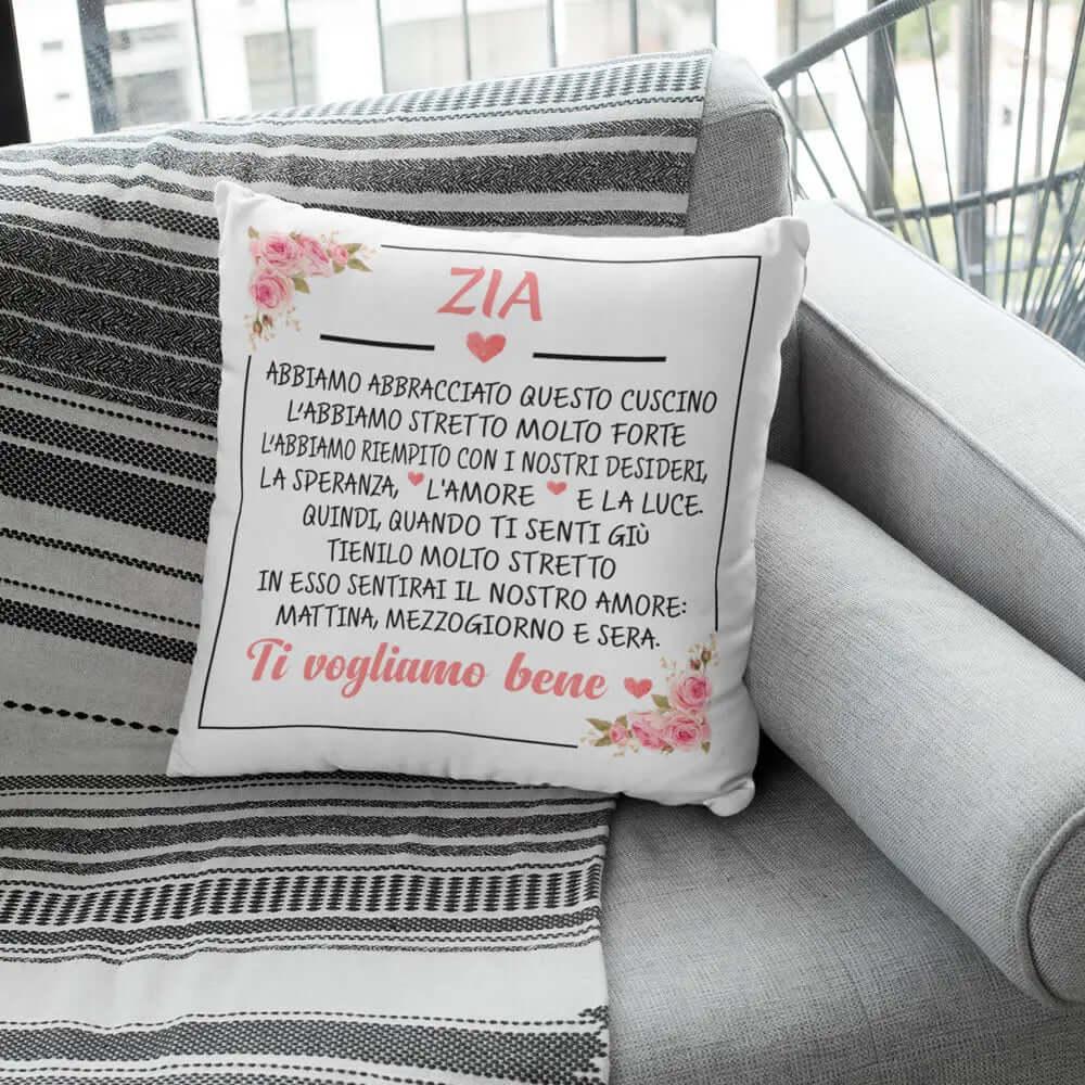 Cuscino Zia Ti vogliamo bene