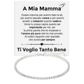 Bracciale Tennis in Argento Sterling 925 A mia Mamma - Ti voglio tanto bene.