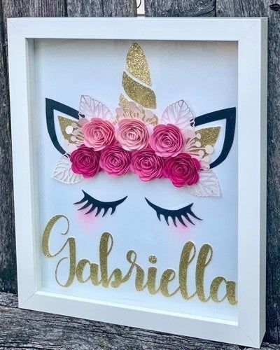 SHADOW BOX PERSONALIZZATE CON ROSE 3D