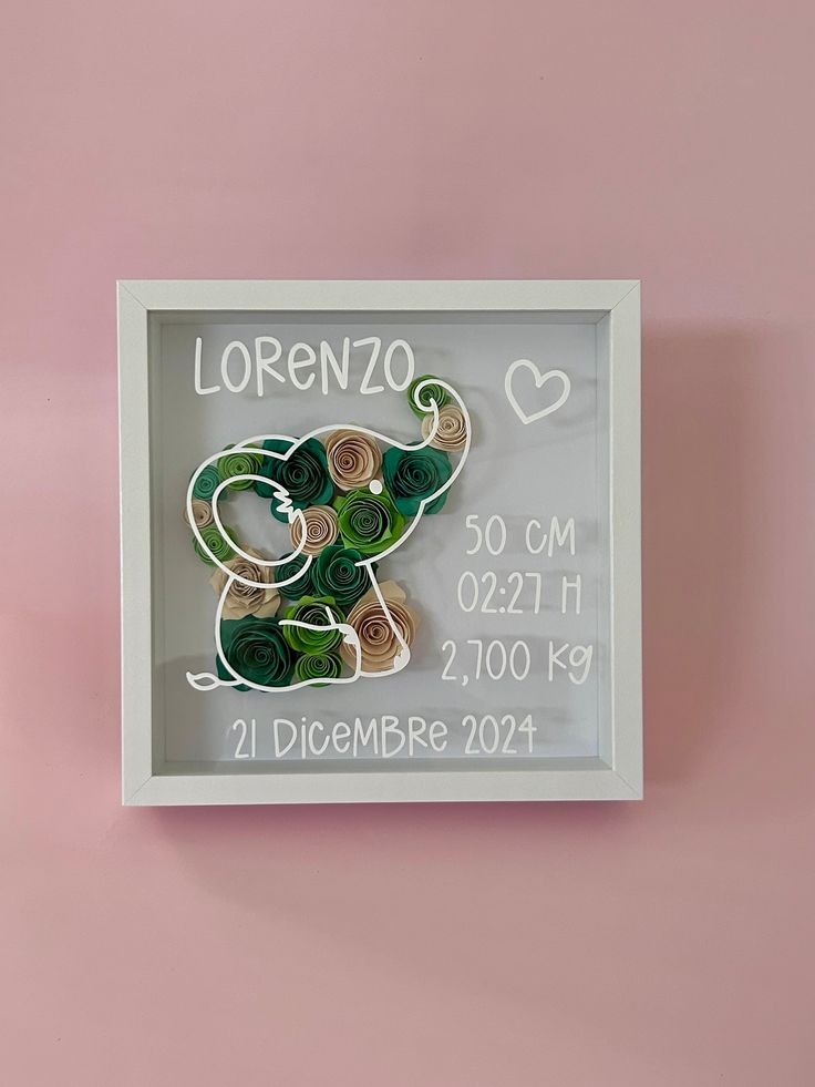 SHADOW BOX PERSONALIZZATE CON ROSE 3D