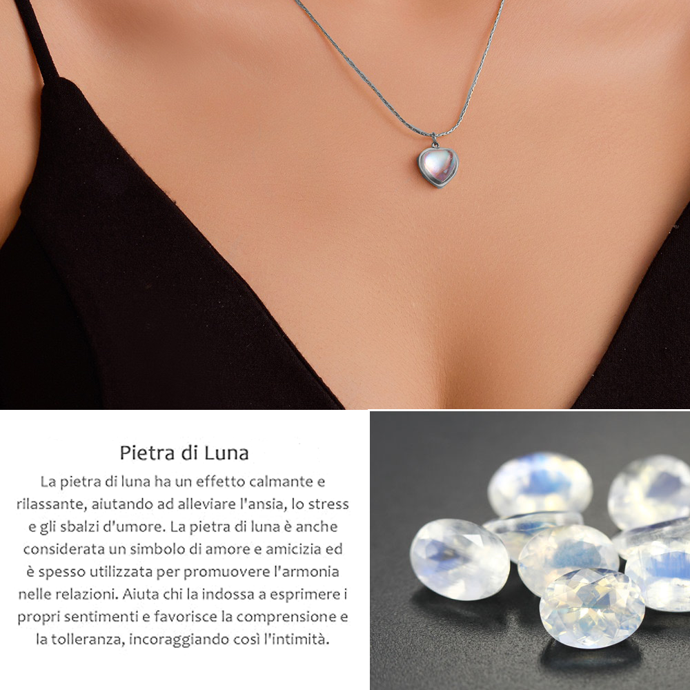 Collana Pietra di Luna in Argento Sterling 925 - A mia figlia