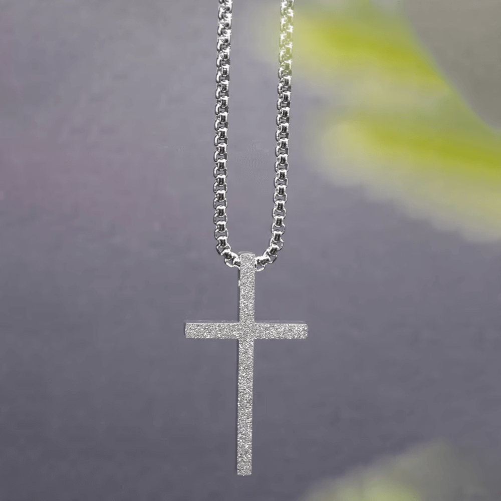 Collana Croce Argento - Amuleto della Felicità.