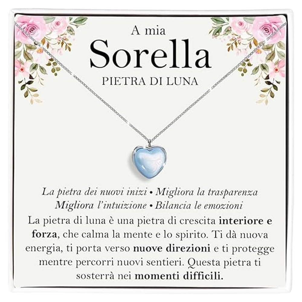 Collana Pietra di Luna in Argento Sterling 925 - A mia sorella