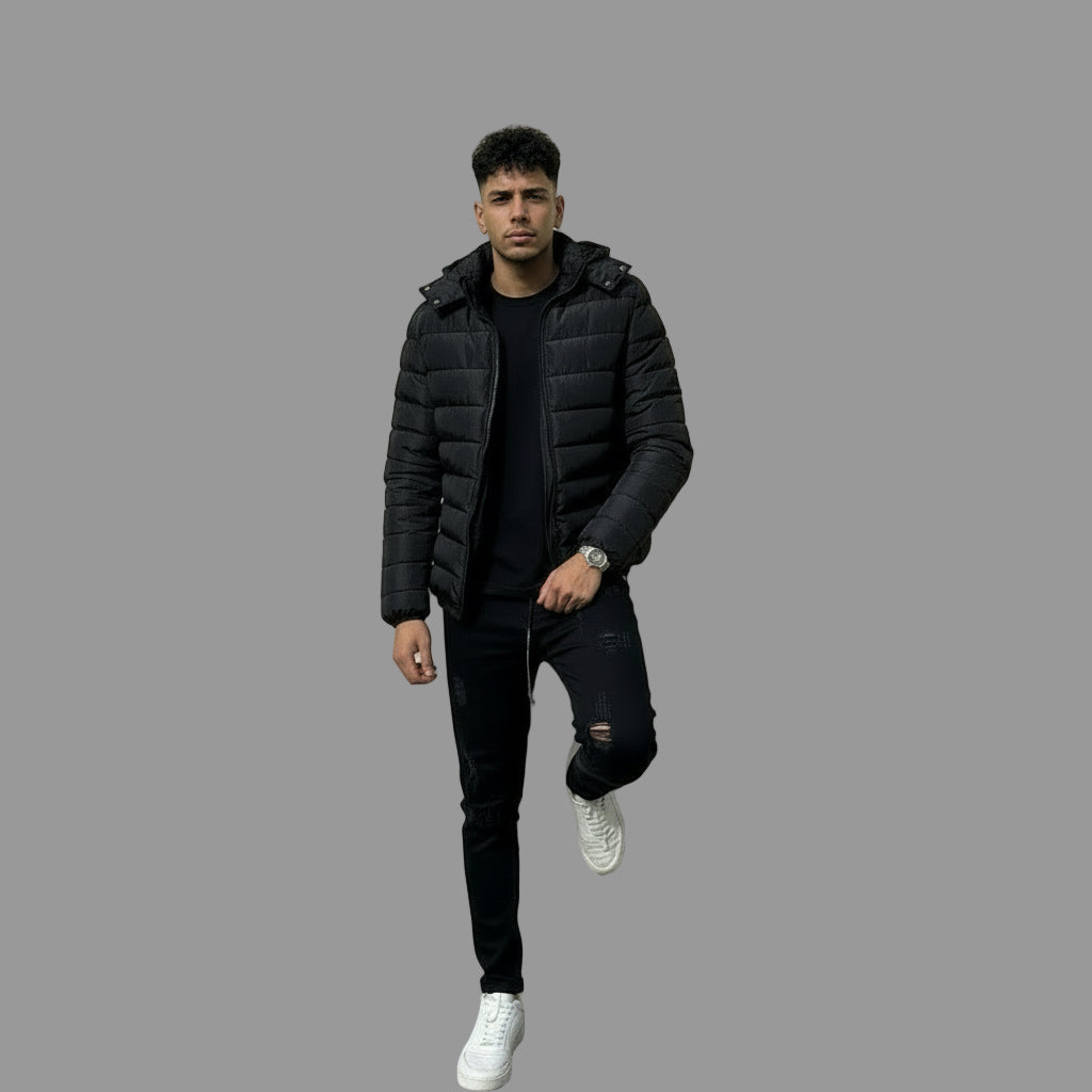 Piumino Nero Invernale Uomo