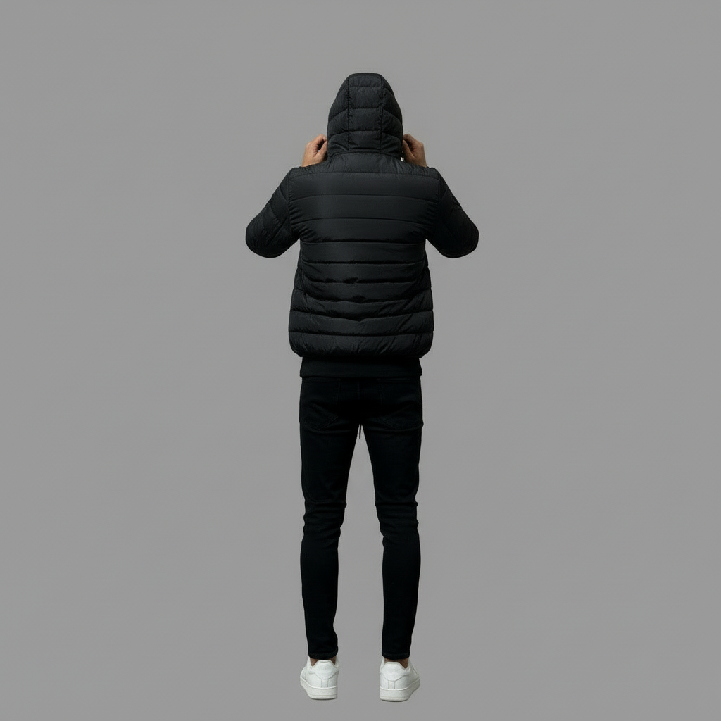 Piumino Nero Invernale Uomo