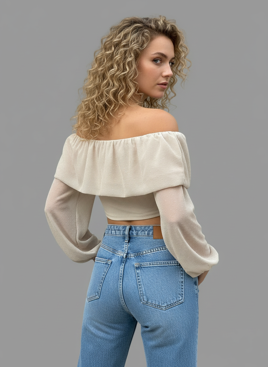 Maglia ballon scollo a barca