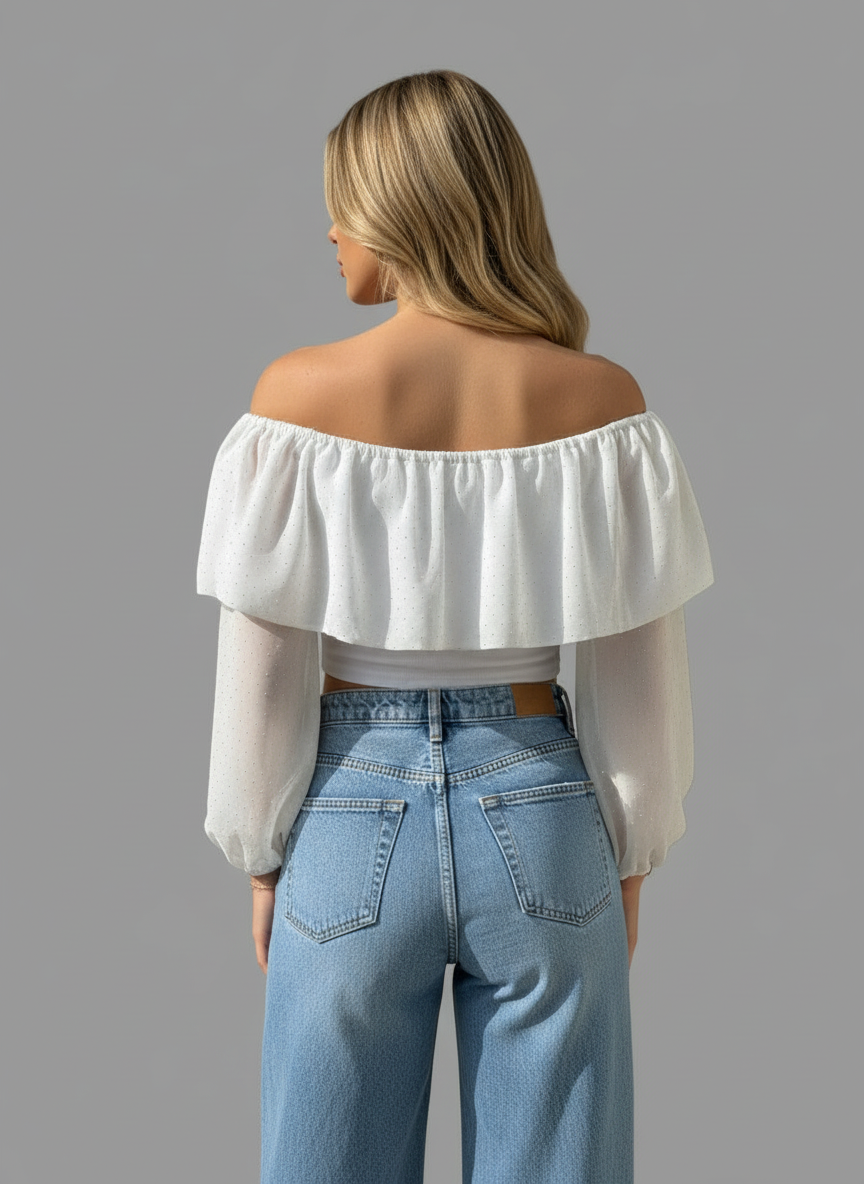 Maglia ballon scollo a barca