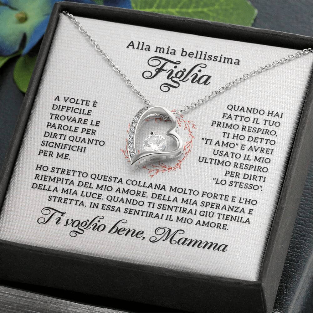 Collana Alla Mia Bellissima Figlia - Ti voglio bene.