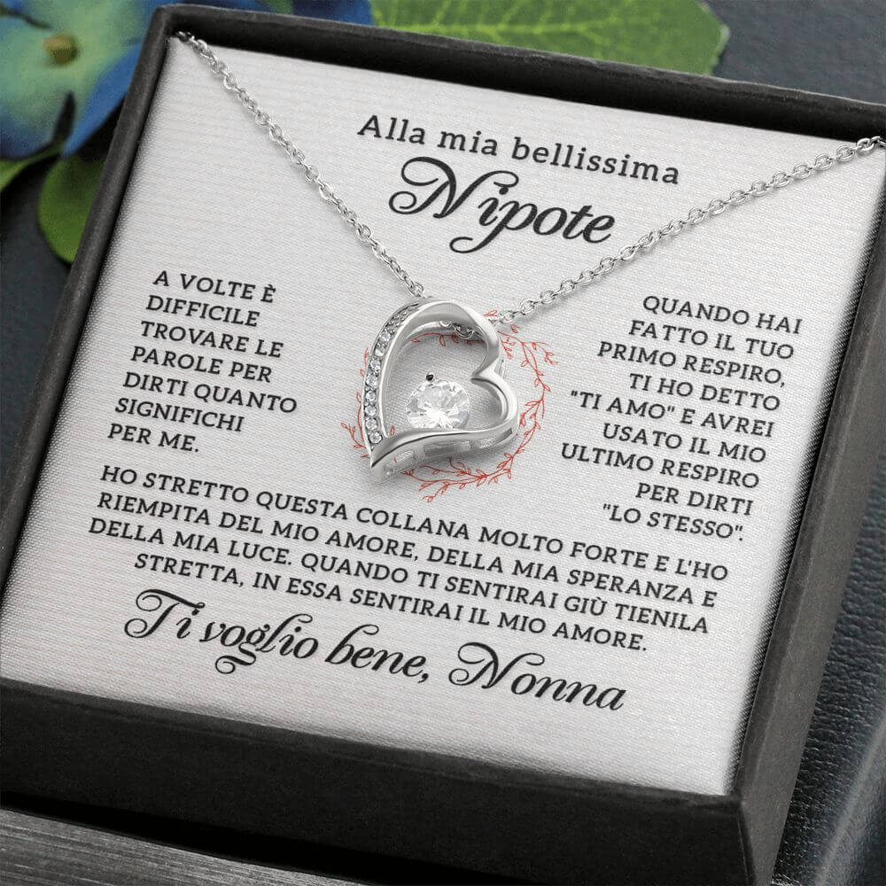 Collana Alla mia Bellissima Nipote - Ti voglio bene-