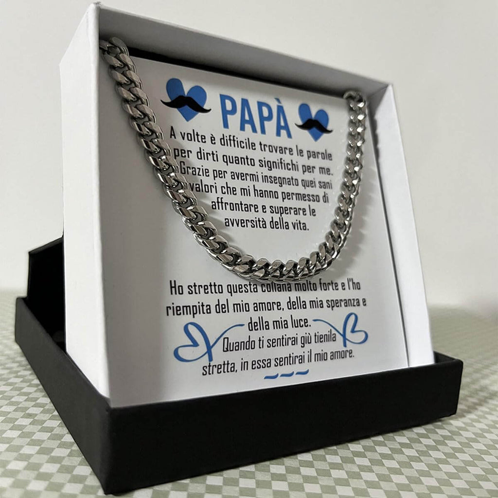 Collana da Uomo - Papà Grazie di Tutto.