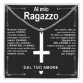 Collana Croce al Rovescio - Al mio Ragazzo, dal tuo Amore.