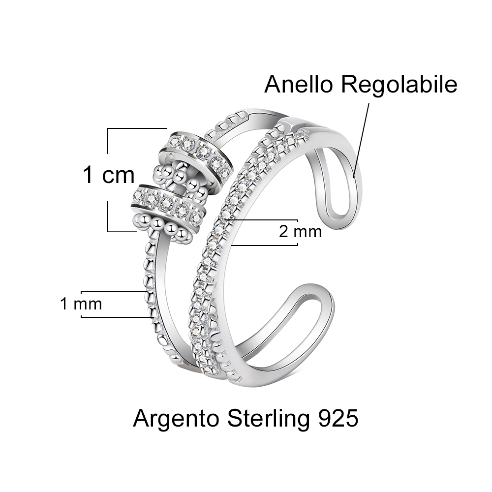 Anello da Donna in Argento Sterling 925 Per mia nipote - Ansia