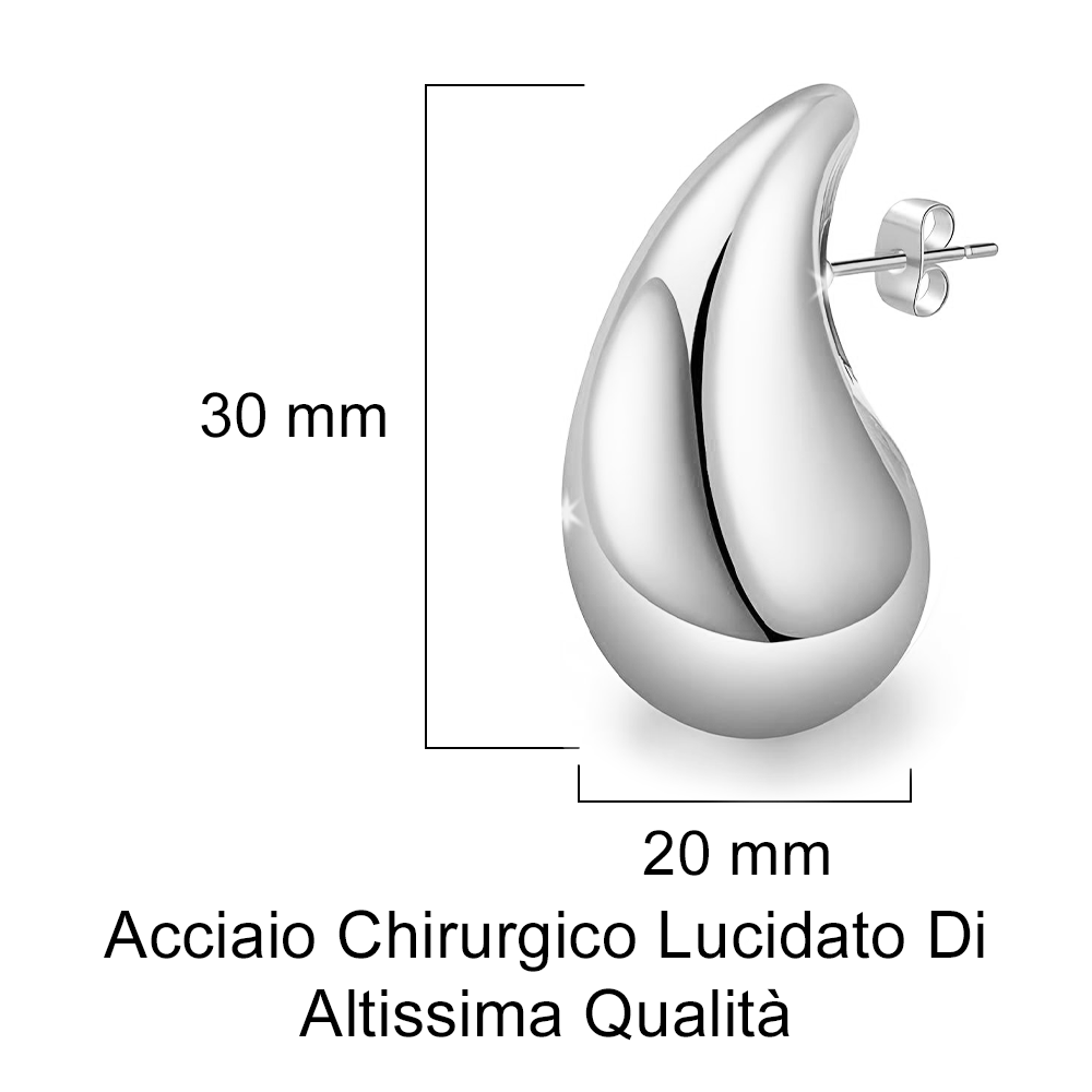 Orecchini a Goccia in Acciaio chirurgico - A mia Moglie