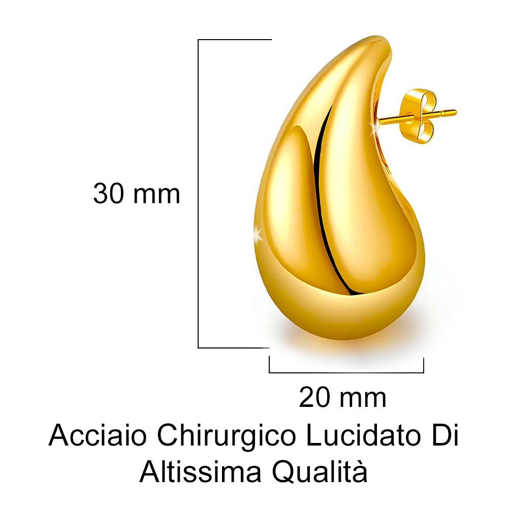 Orecchini a Goccia in Acciaio chirurgico - A mia Moglie