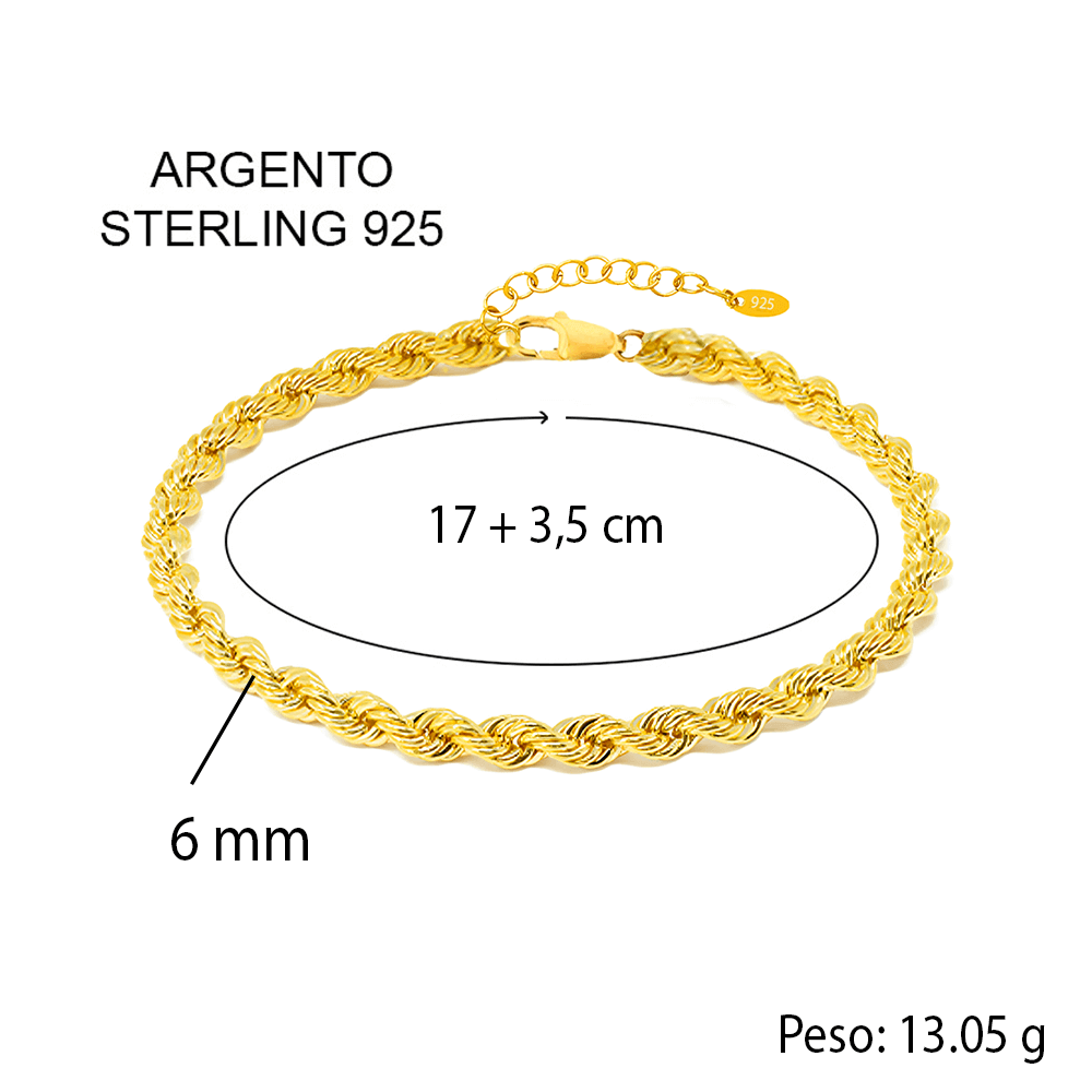 Bracciale Uomo Della Mia Vita - Corda Oro