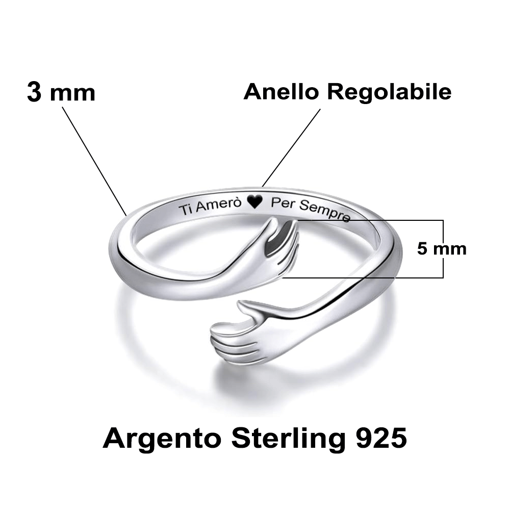 Anello da Donna in Argento Sterling 925 - Ti Amerò Per Sempre