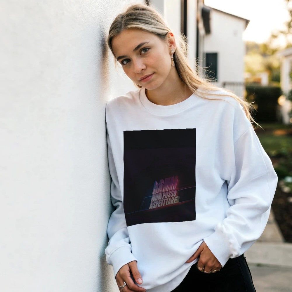 Official 'ORA NON POSSO ASPETTARE' Artist Sweatshirt – Premium Comfort Design