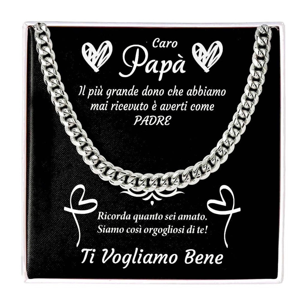 Collana da Uomo - Caro Papà Ti Vogliamo Bene.