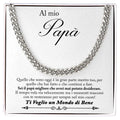 Collana da Uomo - Al Mio Papà Ti Voglio Un Mondo Di Bene.