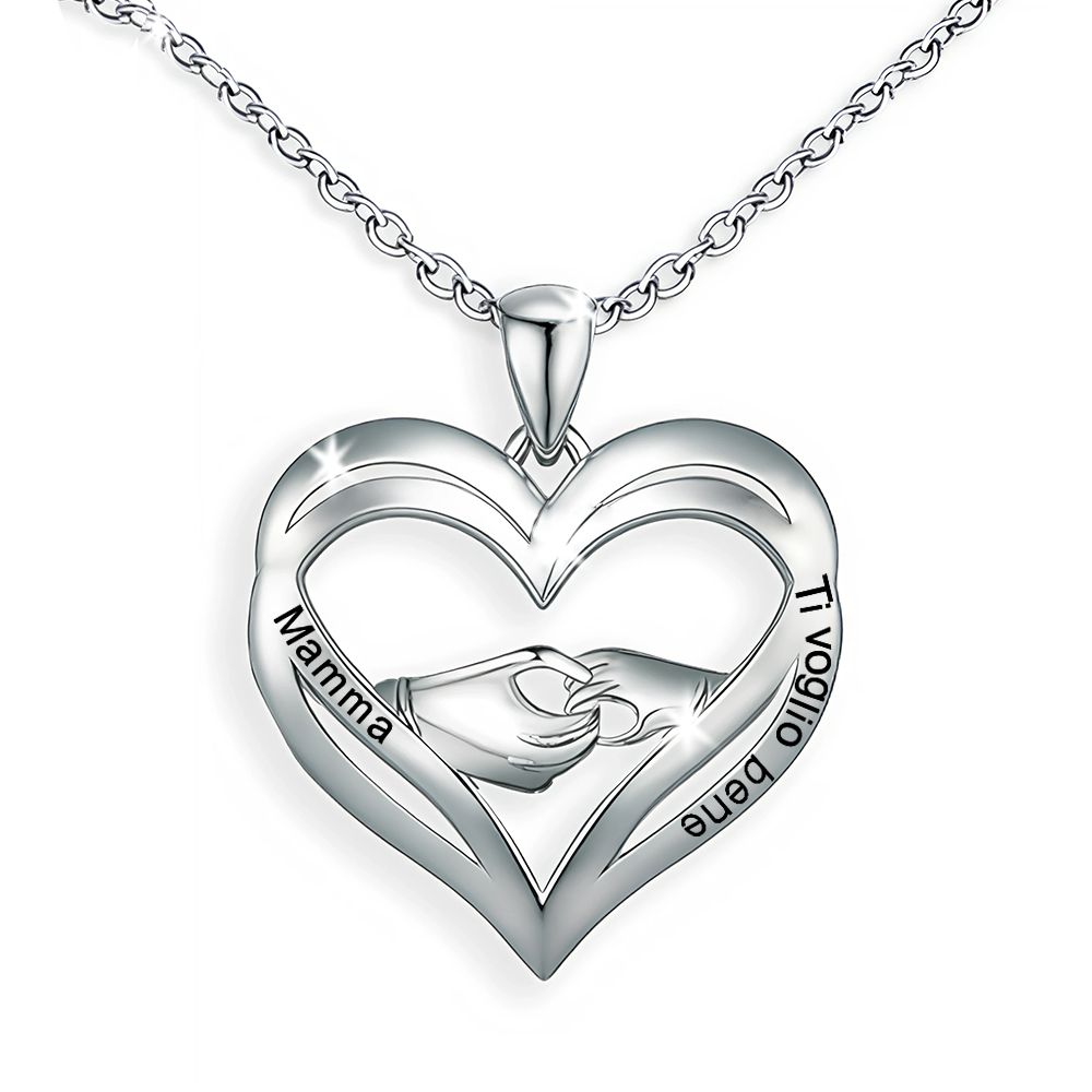 Collana da Donna in Argento Sterling 925 - Mamma, Ti voglio bene