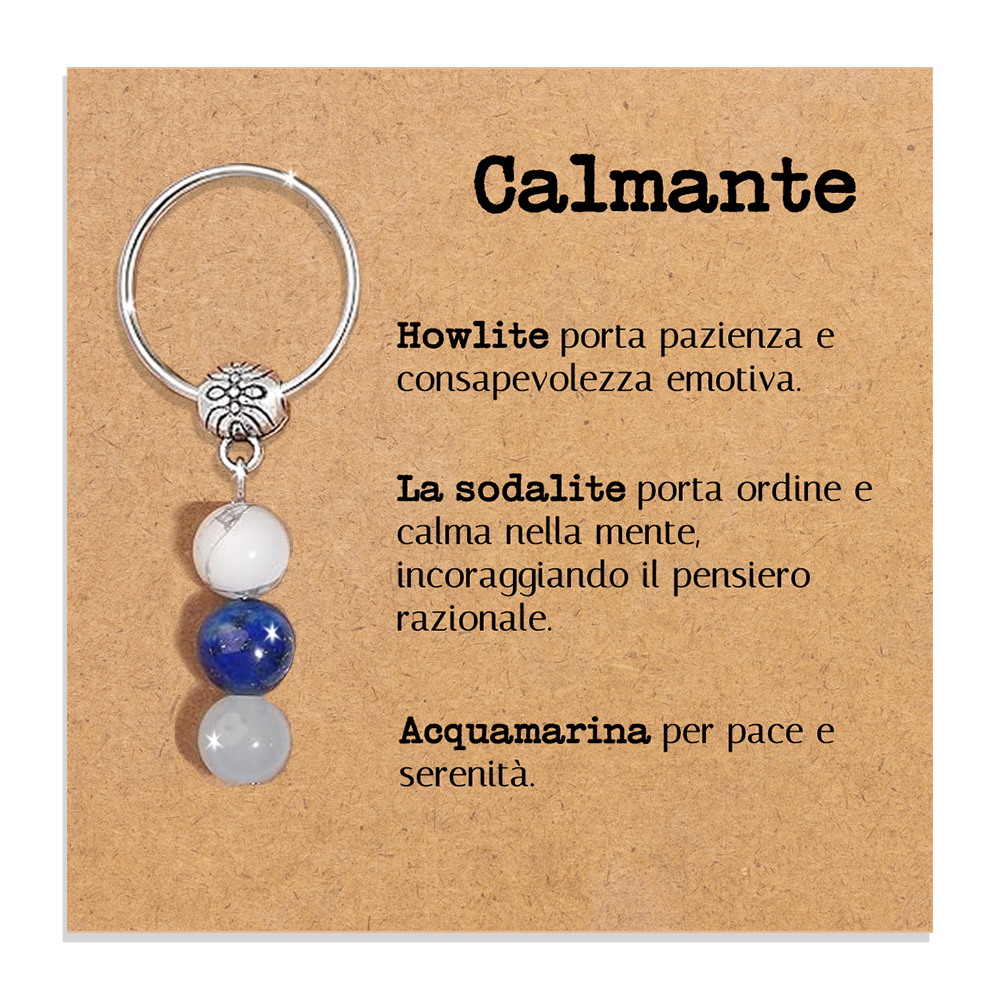 Portachiavi Con Cristalli Naturali Curativi - Calmante