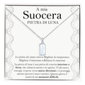 Collana Pietra di Luna Rettangolare in Argento Sterling 925 - A mia Suocera
