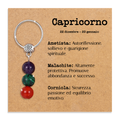 Portachiavi Con Cristalli Naturali Curativi - Segni Zodiacali - Capricorno